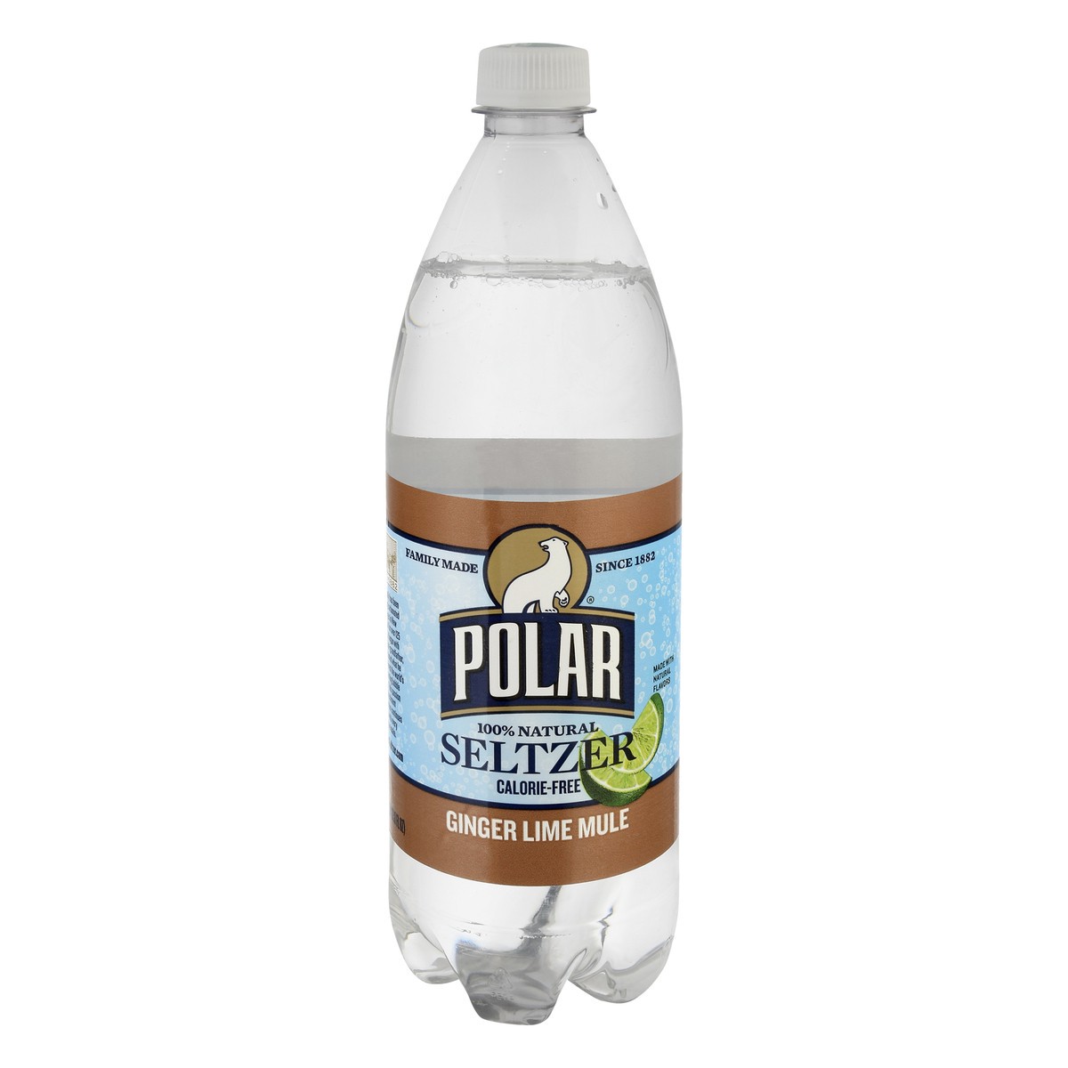 slide 10 of 12, Polar 100% Natural Ginger Lime Mule Seltzer 1 l, 1 l