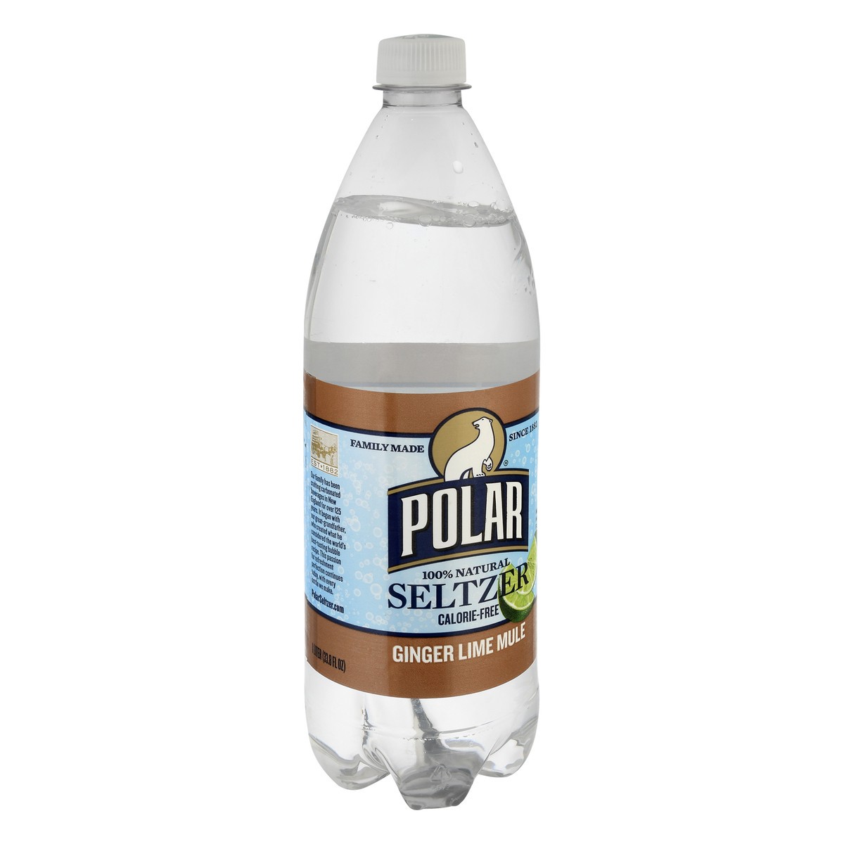 slide 8 of 12, Polar 100% Natural Ginger Lime Mule Seltzer 1 l, 1 l