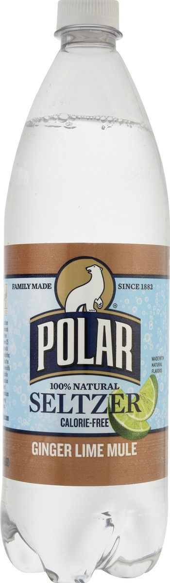 slide 12 of 12, Polar 100% Natural Ginger Lime Mule Seltzer 1 l, 1 l