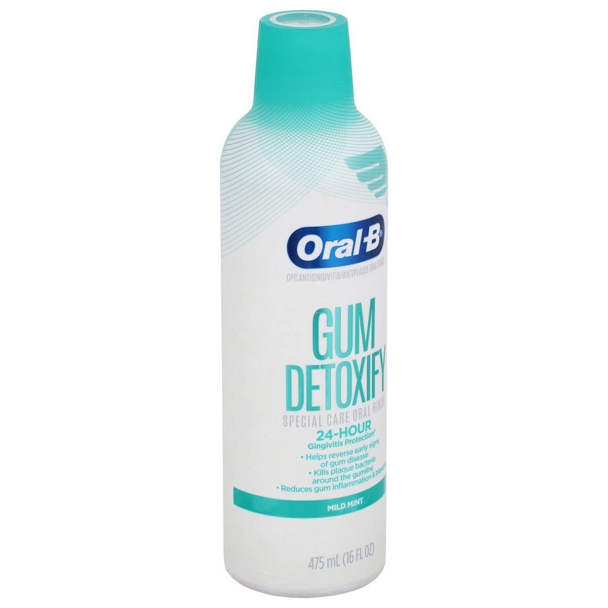 slide 9 of 10, Oral-B Gum Detoxify Special Care Mild Mint Oral Rinse 16 fl oz, 16 ct
