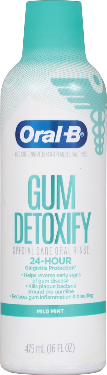 slide 2 of 10, Oral-B Gum Detoxify Special Care Mild Mint Oral Rinse 16 fl oz, 16 ct
