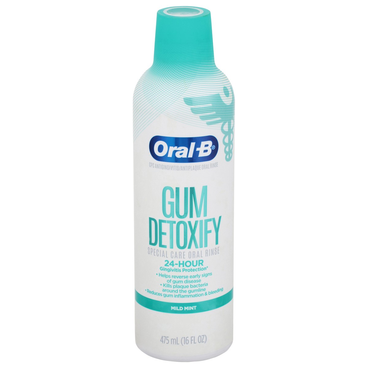 slide 1 of 10, Oral-B Gum Detoxify Special Care Mild Mint Oral Rinse 16 fl oz, 16 ct