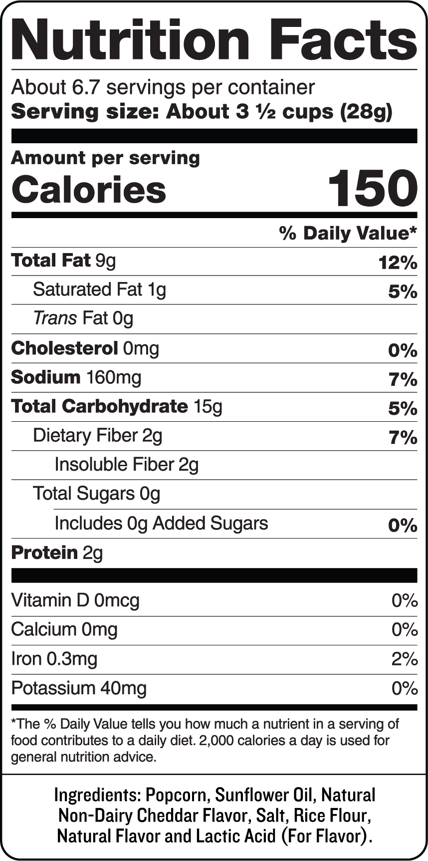 slide 2 of 2, SkinnyPop Sharing Size White Cheddar Flavor Popcorn 6.7 oz, 6.7 oz