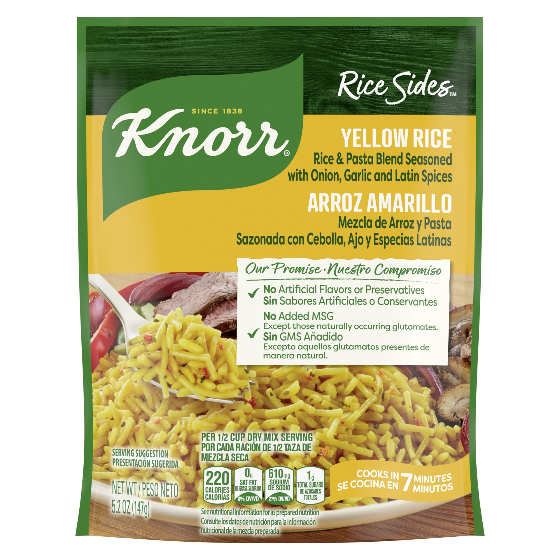 slide 1 of 3, Knorr Rice Sides Yellow Rice, 5.2 oz, 5.2 oz