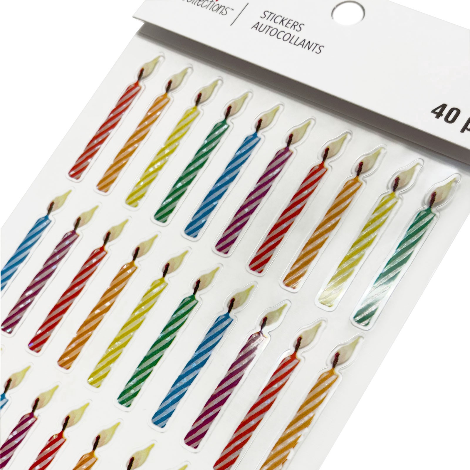 slide 3 of 4, Birthday Candle Stickers By Recollections, 3.875 in x 6.875 in