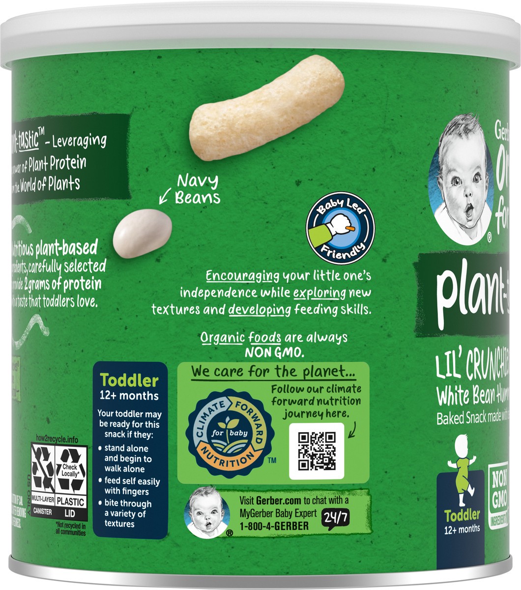 slide 8 of 8, GERBER PRODUCTS COMPANY Gerber Organic for Toddler Plant-tastic Lil'' Crunchies White Bean Hummus Spiral Wrap R022A 1.59 OZ (45g), 1.59 oz