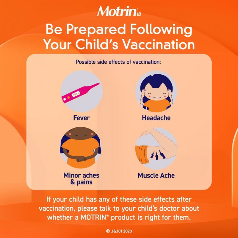 slide 6 of 7, Children's Motrin Dye-Free Pain Reliever and Fever Reducer Ibuprofen (NSAID) ChewableTablets - Grape Flavor - 24ct, 24 ct