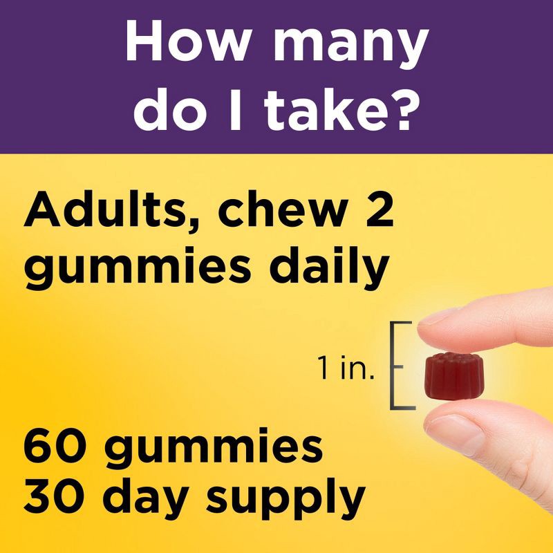 slide 8 of 10, Nature Made Elderberry with Vitamin C and Zinc for Immune Support Gummies - Raspberry Flavor - 60ct, 60 ct