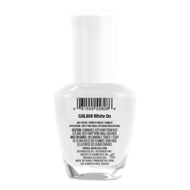 slide 2 of 4, L.A. Girl Color POP Nail Polish - White On - 0.47 fl oz, 0.47 fl oz