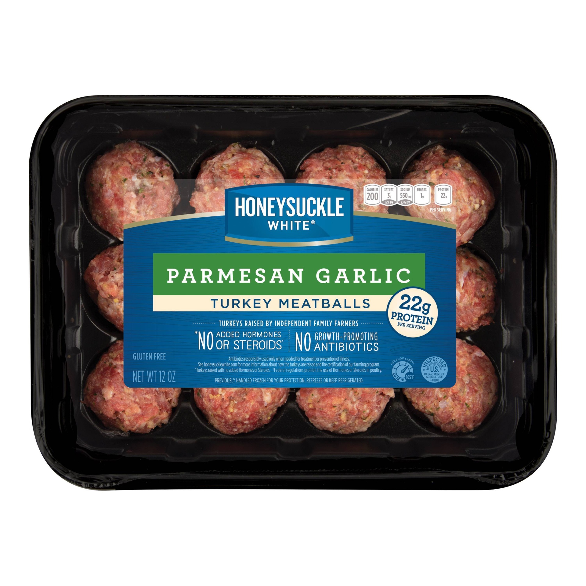 slide 1 of 3, Honeysuckle White Parmesan Garlic Turkey Meatballs - 12oz/12ct, 12 ct; 12 oz