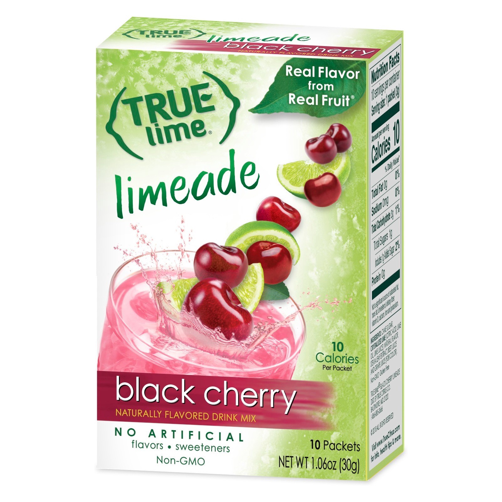 slide 1 of 9, True Lime Black Cherry Limeade Drink Mix, 10 ct; 1.06 oz