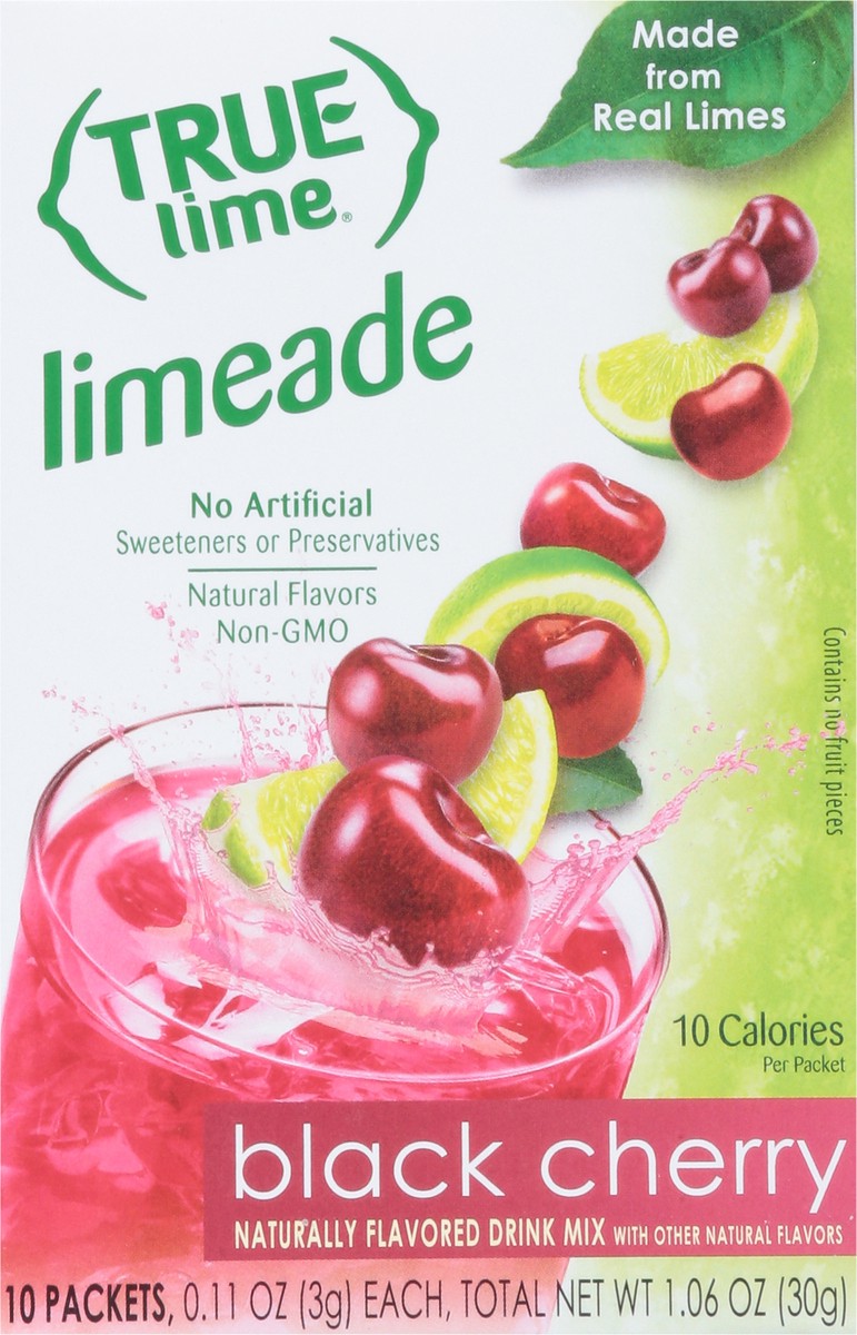 slide 6 of 9, True Lime Black Cherry Limeade Drink Mix, 10 ct; 1.06 oz