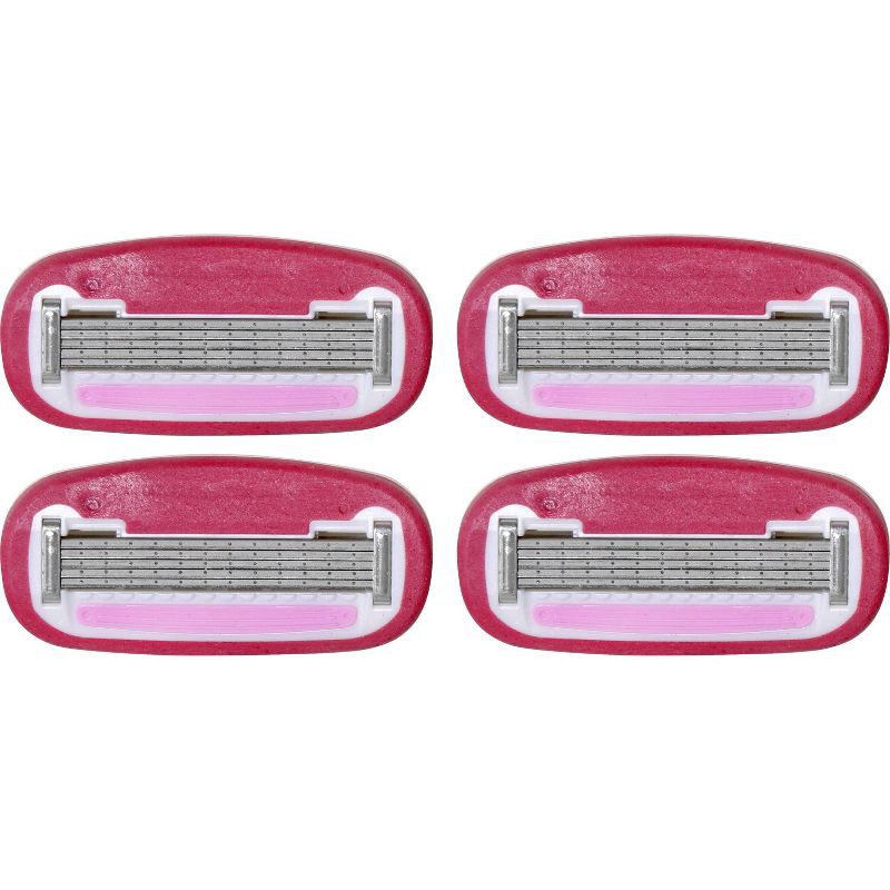 slide 4 of 6, Women's Five Blade FITS Cartridges 4ct - up&up™, 4 ct