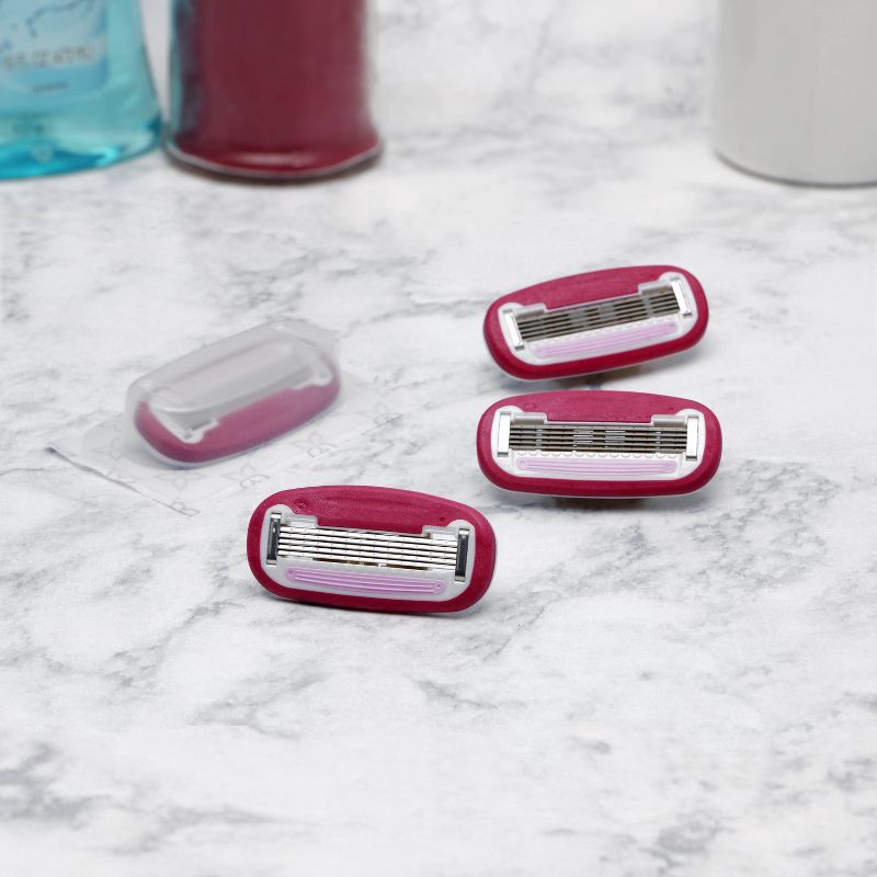 slide 5 of 6, Women's Five Blade FITS Cartridges 4ct - up&up™, 4 ct