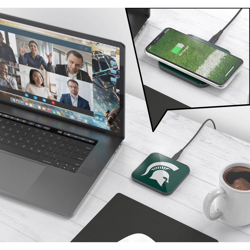 slide 3 of 3, NCAA Michigan State Spartans Wireless Charging Pad, 1 ct