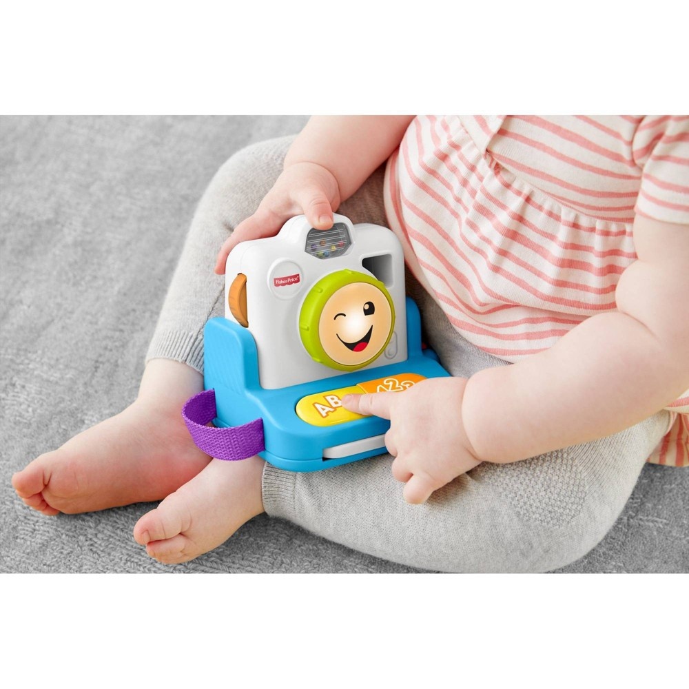 slide 4 of 6, Laugh & Learn Fisher-Price Laugh 'N Learn Click & Learn Instant Camera, 1 ct