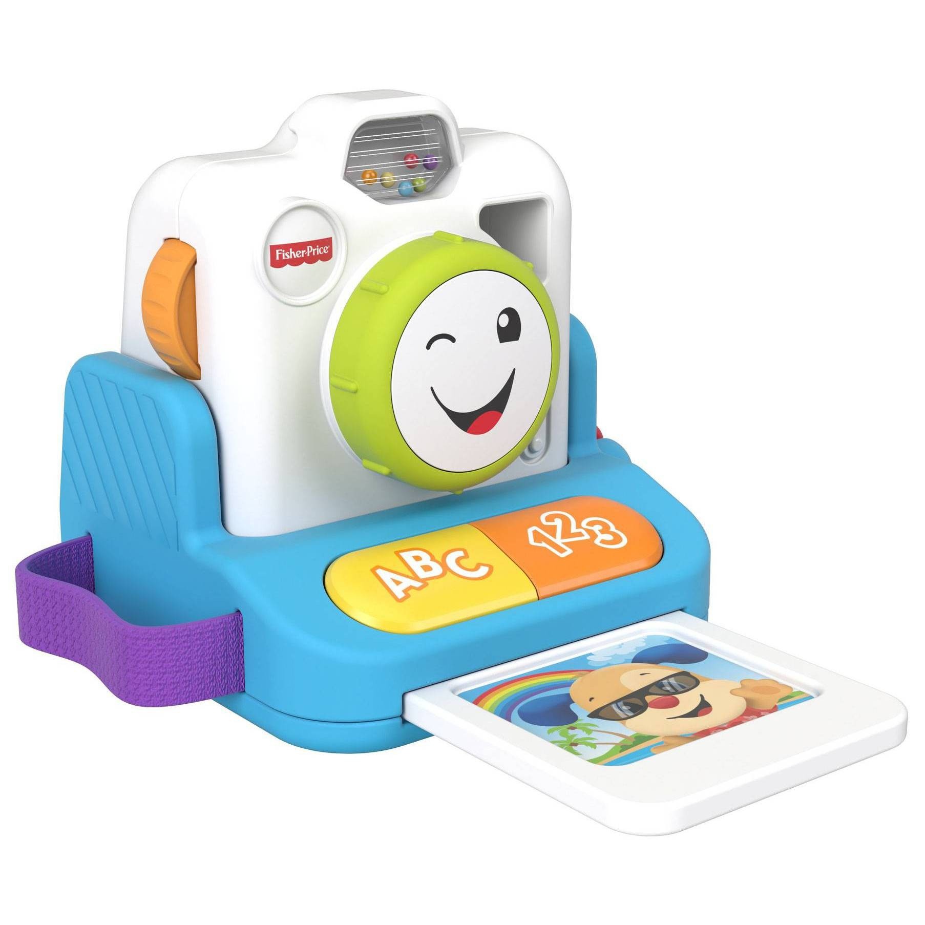 slide 1 of 6, Laugh & Learn Fisher-Price Laugh 'N Learn Click & Learn Instant Camera, 1 ct