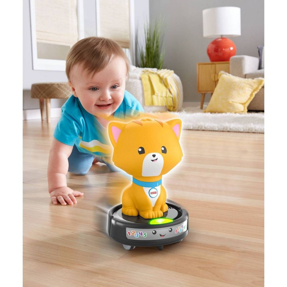 slide 2 of 6, Fisher-Price Laugh & Learn Crawl-after Cat on a Vac, 1 ct