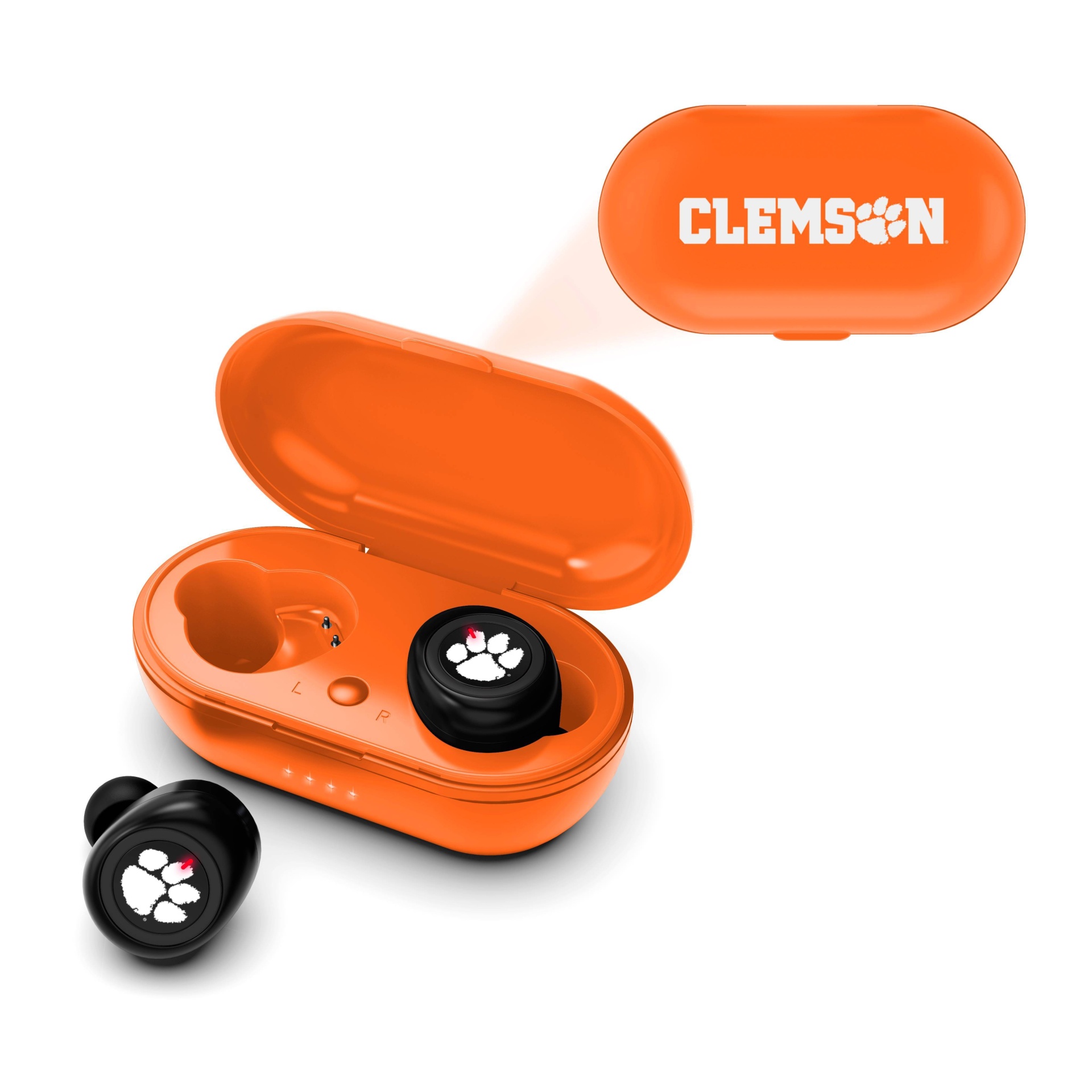 slide 1 of 3, NCAA Clemson Tigers Bluetooth True Wireless Earbuds, 1 ct