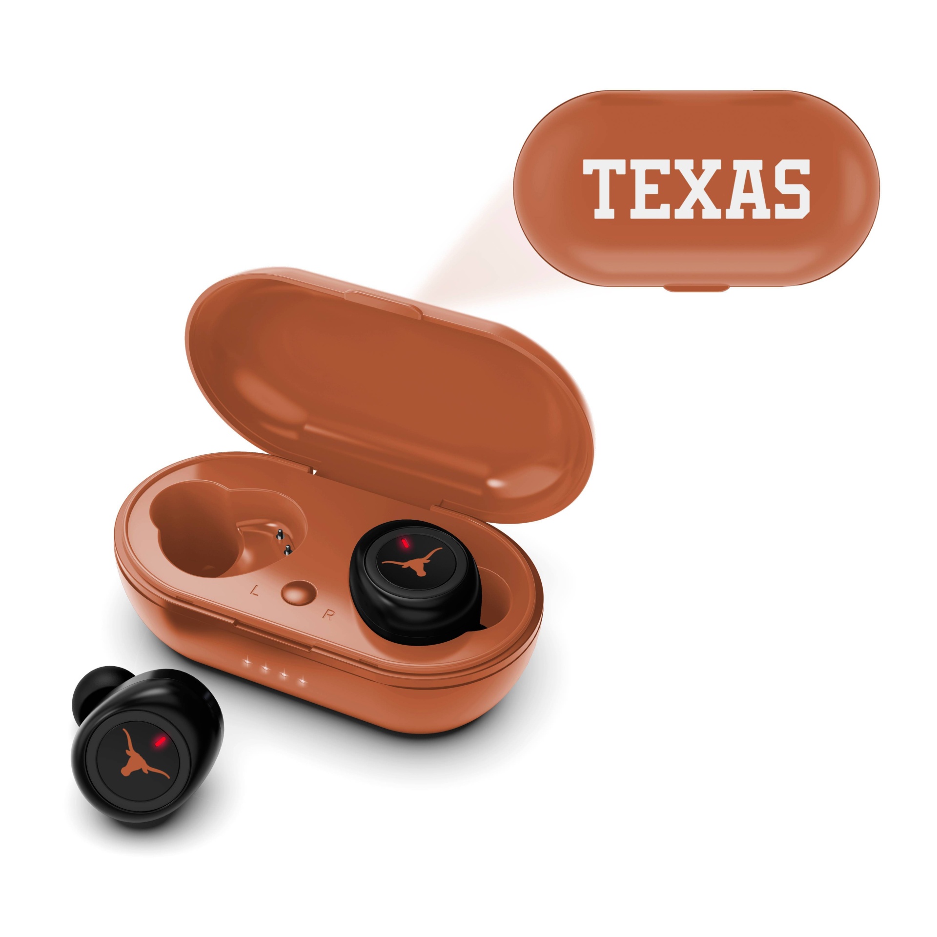 slide 1 of 3, NCAA Texas Longhorns Bluetooth True Wireless Earbuds, 1 ct