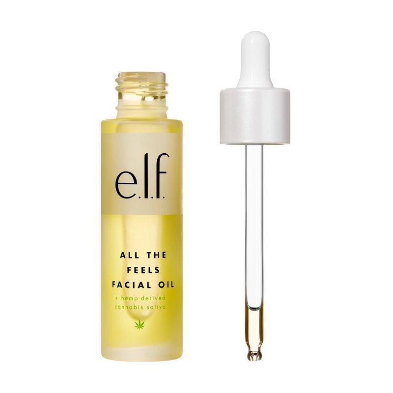 slide 1 of 4, e.l.f. All the Feels Facial Oil + hemp-derived Cannabis Sativa Seed Oil - 1.01 fl oz, 1.01 fl oz