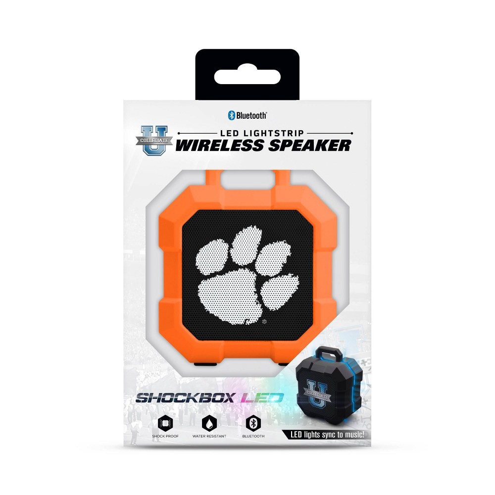 slide 2 of 3, NCAA Clemson Tigers LED Shock Box Bluetooth Speaker, 1 ct