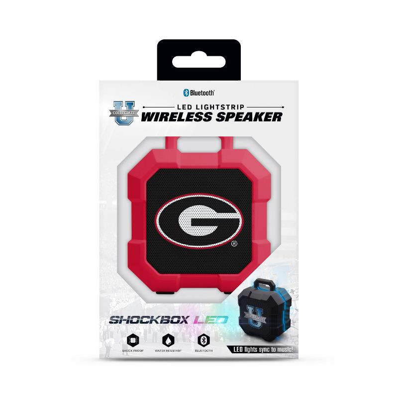 slide 3 of 3, NCAA Georgia Bulldogs LED Shock Box Bluetooth Speaker, 1 ct