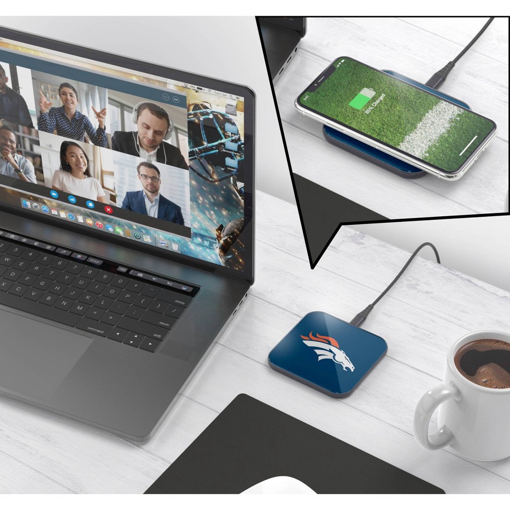 slide 3 of 3, NFL Denver Broncos Wireless Charging Pad, 1 ct