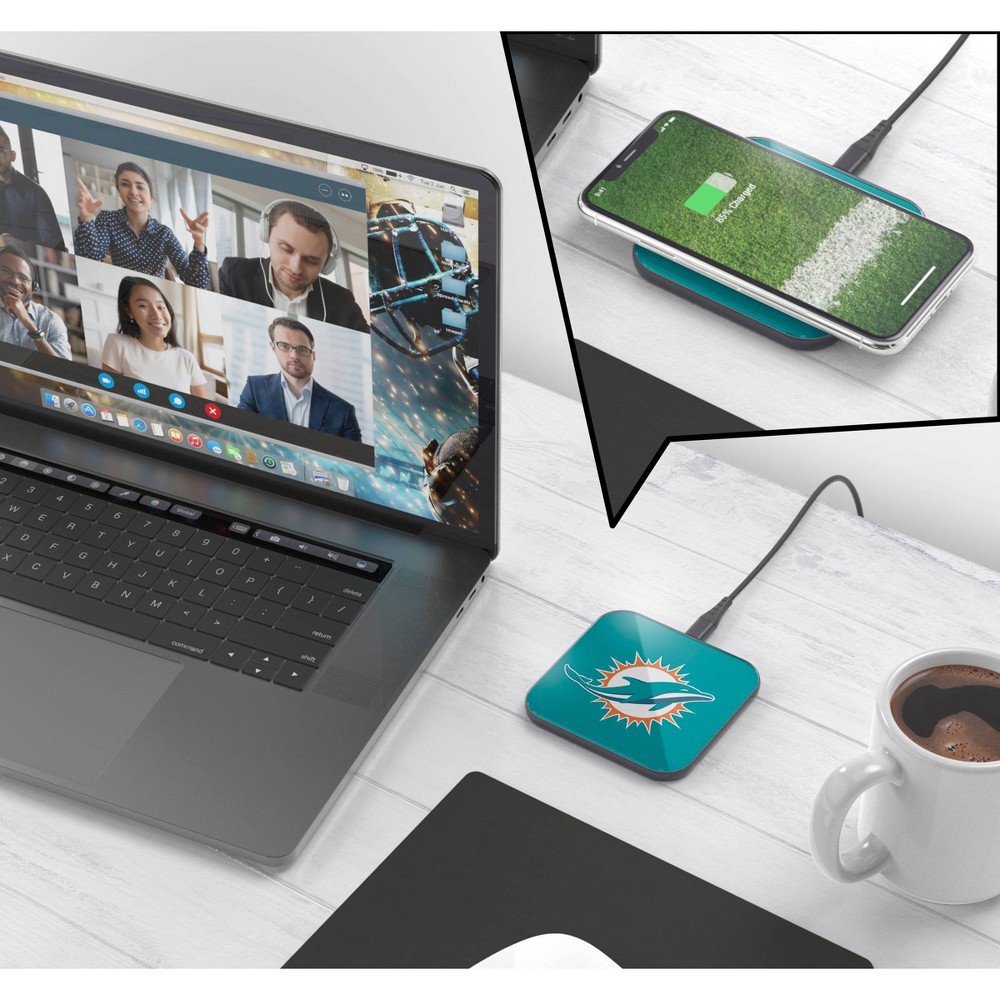 slide 3 of 3, NFL Miami Dolphins Wireless Charging Pad, 1 ct