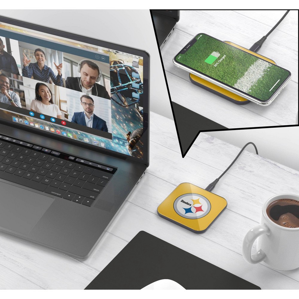 slide 3 of 3, NFL Pittsburgh Steelers Wireless Charging Pad, 1 ct