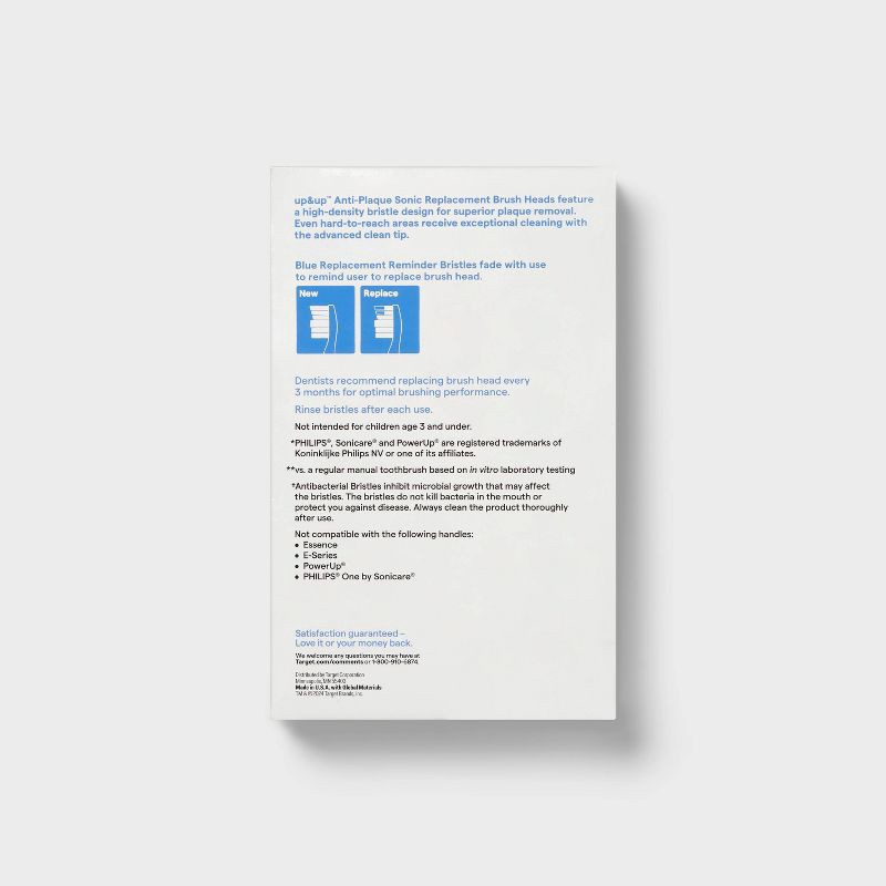 slide 4 of 6, Anti-Plaque Sonic Brush Heads - up&up™, 1 ct