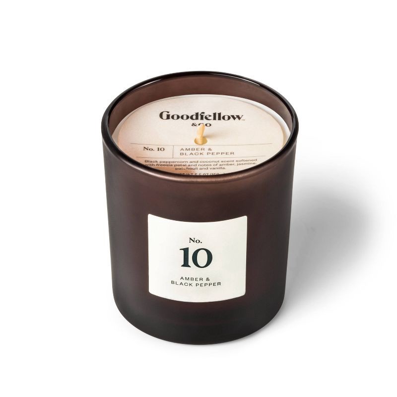 slide 1 of 3, Amber and Black Pepper Glass Jar Candle - 5.5oz - Goodfellow & Co™, 5.5 oz