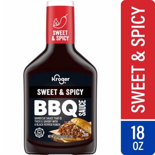 slide 1 of 1, Kroger® Sweet & Spicy BBQ Sauce, 18 oz