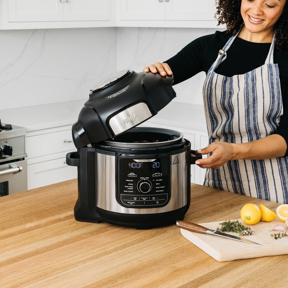 slide 5 of 14, Ninja Foodi 8-qt. 12-in-1 Deluxe XL Pressure Cooker & Air Fryer - Stainless Steel - FD401, 1 ct