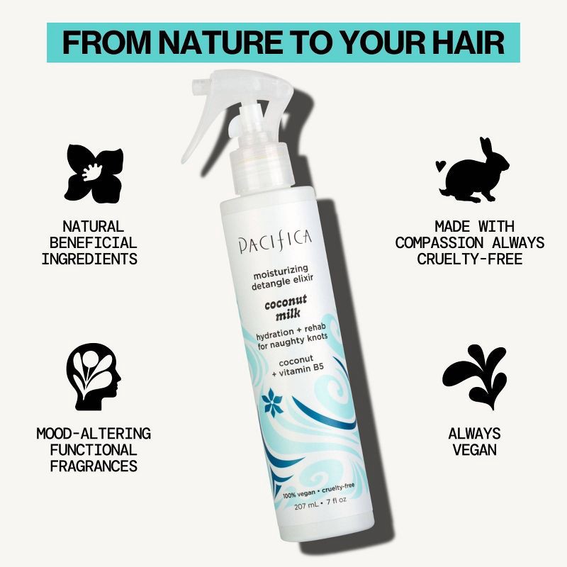 slide 6 of 10, Pacifica Coconut Milk Leave on Detangling and Repair Spray - 7 fl oz, 7 fl oz