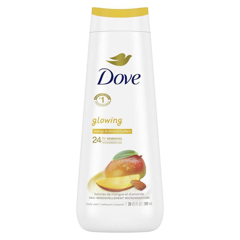 slide 15 of 16, Dove Beauty Dove Glowing Body Wash - Mango & Almond Butters - 20 fl oz, 20 fl oz