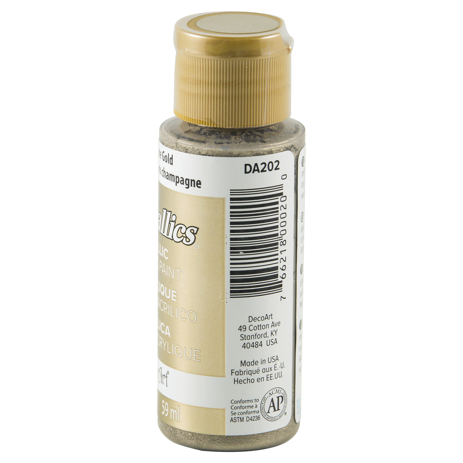 slide 3 of 3, Deco Art Dazzling Metallics, Champagne Gold, 2 fl oz
