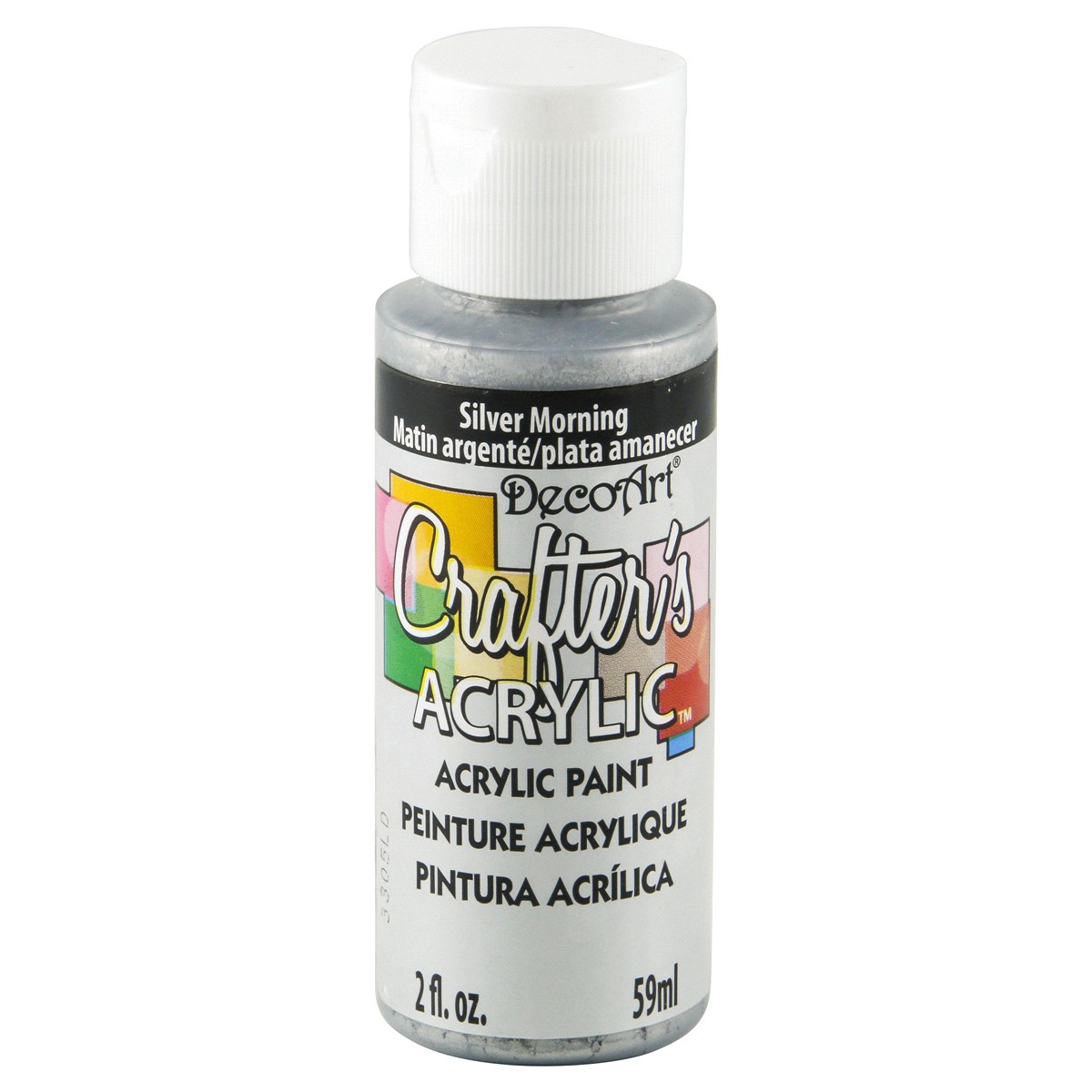 slide 1 of 1, Deco Art CRAFTERS ACRYLIC PAINT SILVER, 2 fl oz