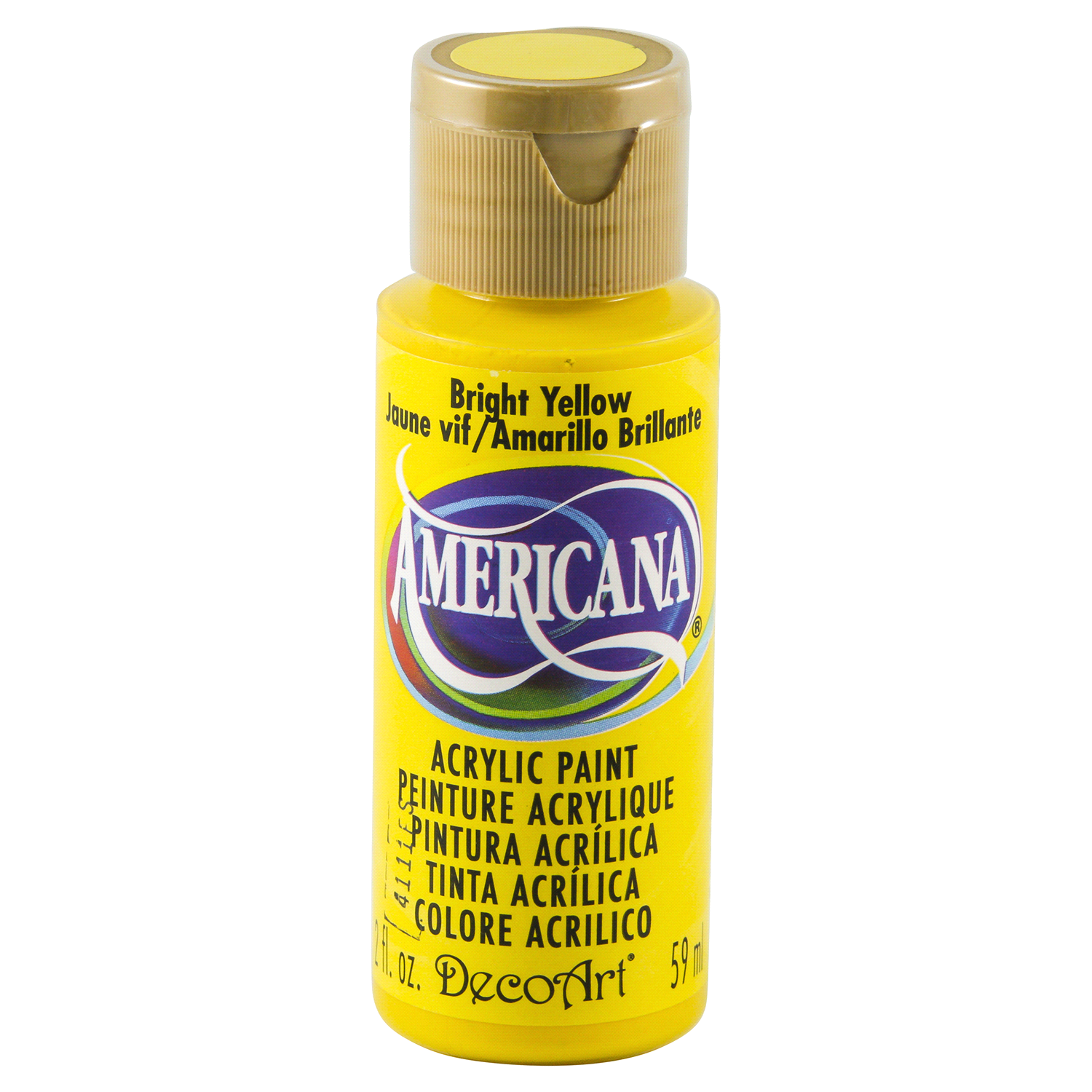slide 1 of 3, Deco Art Americana Paint Bright Yellow, 2 oz