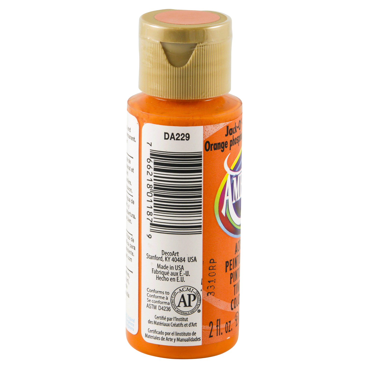 slide 2 of 3, Deco Art Americana Paint Jack-O-Lantern Orange, 2 oz