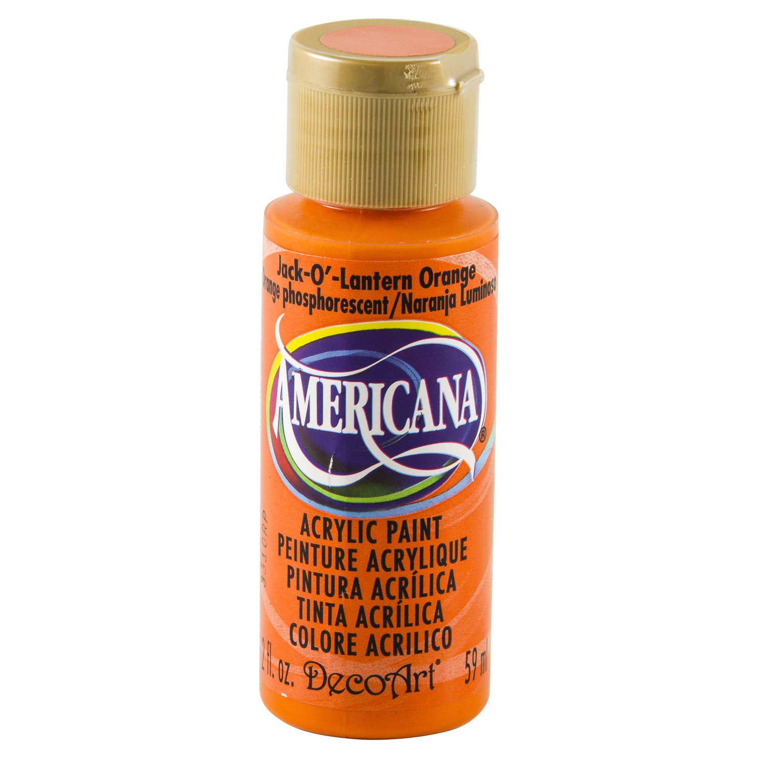 slide 1 of 3, Deco Art Americana Paint Jack-O-Lantern Orange, 2 oz