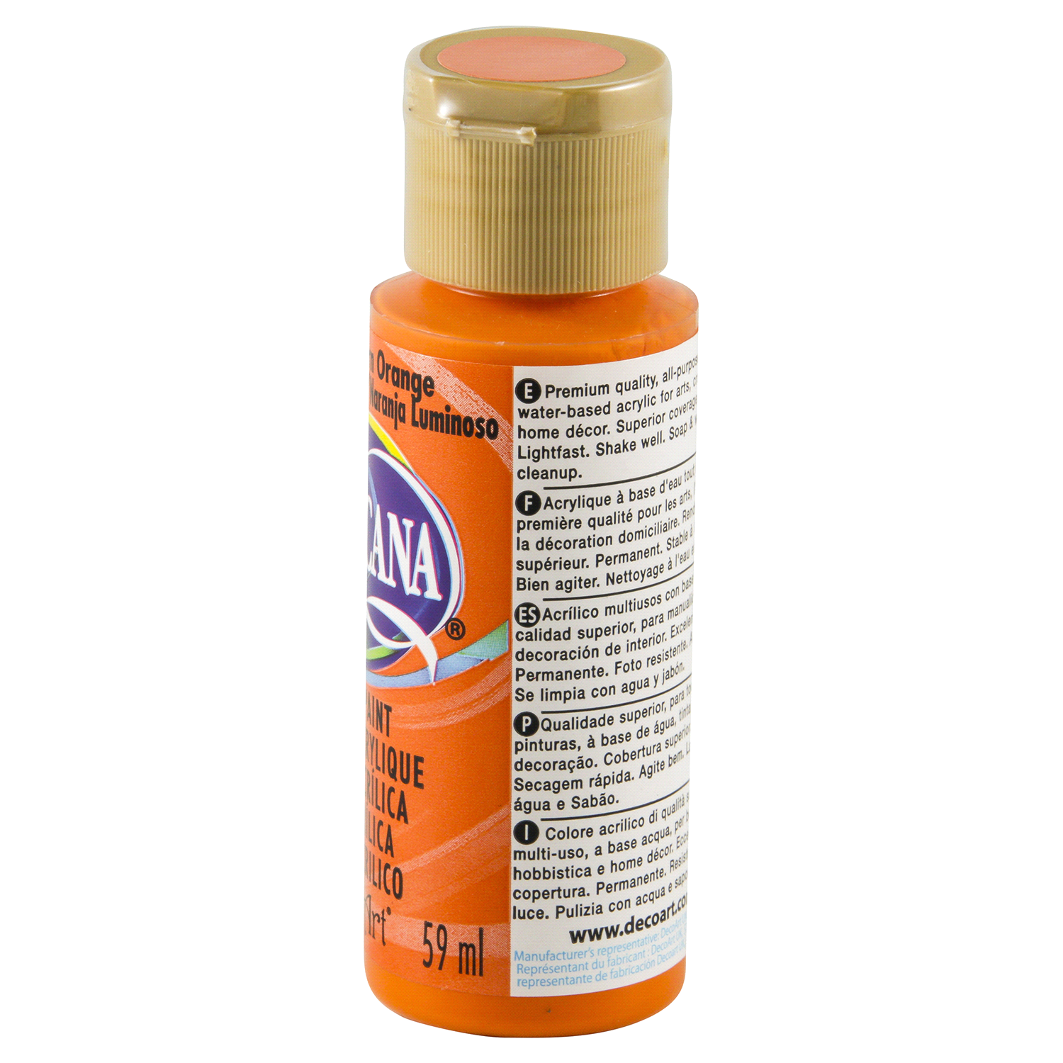 slide 3 of 3, Deco Art Americana Paint Jack-O-Lantern Orange, 2 oz