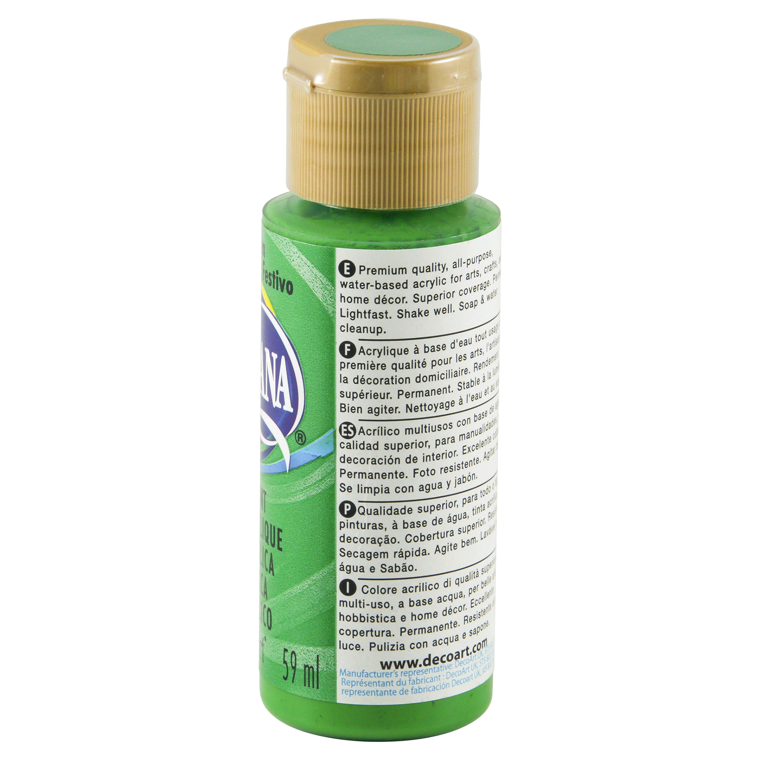 slide 3 of 3, Deco Art Americana Paint Festive Green, 2 oz