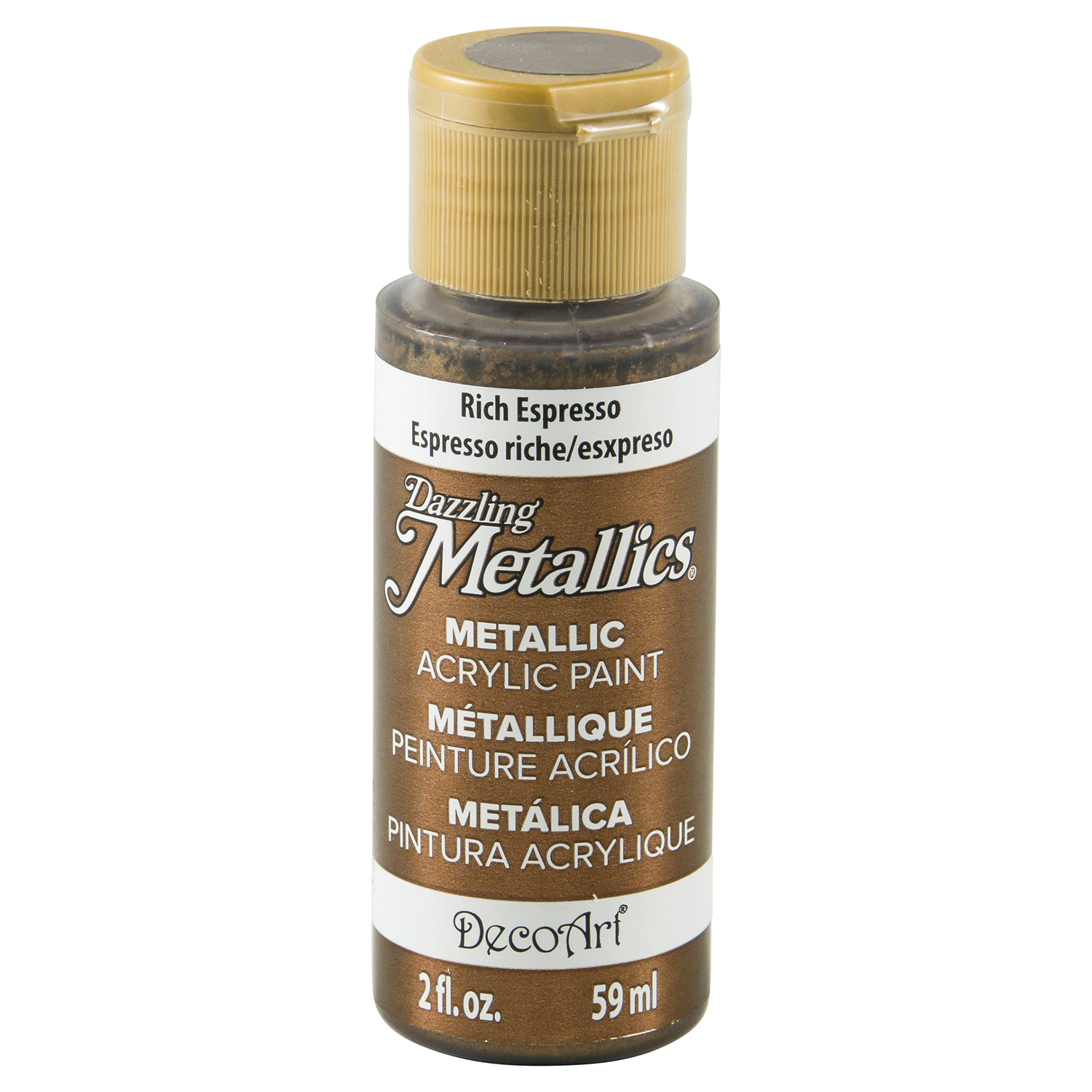 slide 1 of 3, Deco Art Dazzling Metallics, Rich Espresso, 2 Fl Oz, 2 fl oz