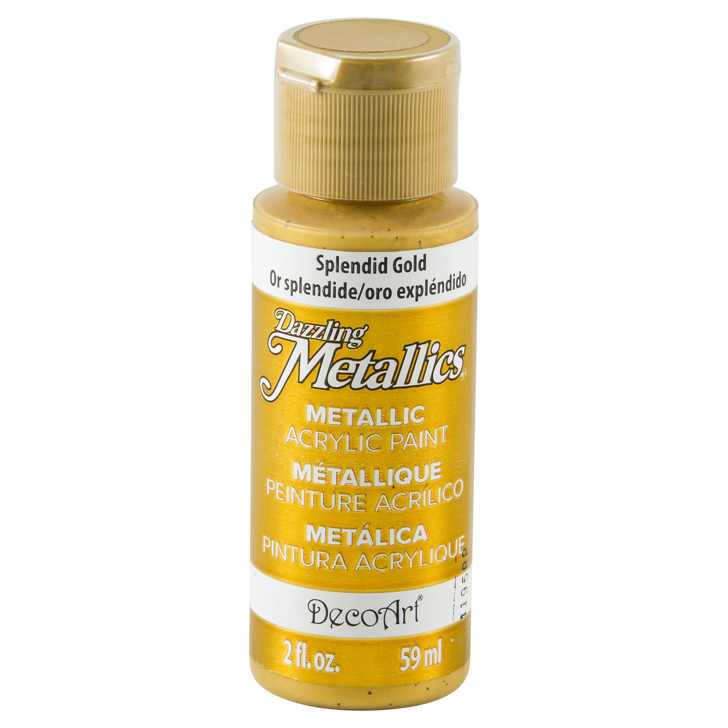 slide 1 of 3, Deco Art Americana Paint Dazzling Metallic Gold, 2 oz