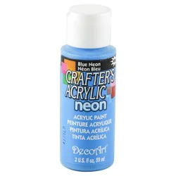 Deco Art Crafter's Acrylic Paint, Blue Neon, 2 Oz