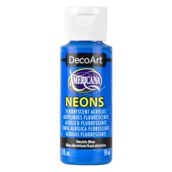 Deco Art Crafter's Acrylic Paint, Blue Neon, 2 Oz