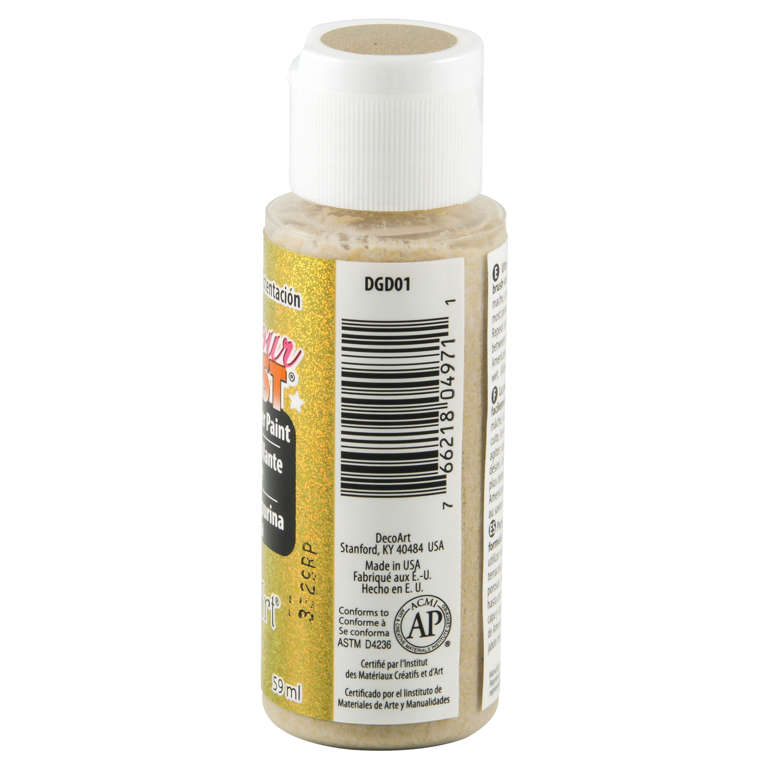 slide 3 of 3, Deco Art Glamour Dust Glitter Paint Gold Glitz, 2 oz