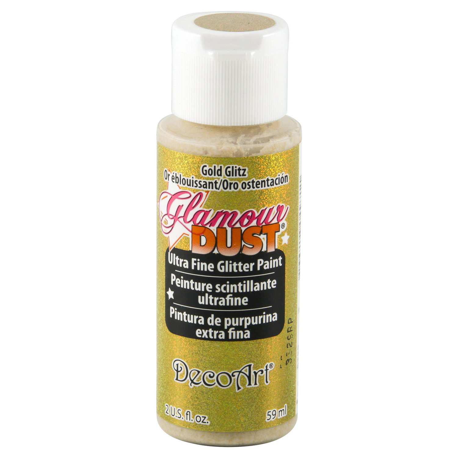 slide 1 of 3, Deco Art Glamour Dust Glitter Paint Gold Glitz, 2 oz