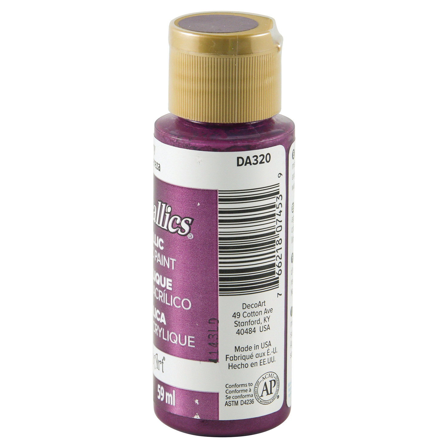 slide 3 of 3, Deco Art Dazzling Metallics Acrylic Paint, Berry, 2 oz